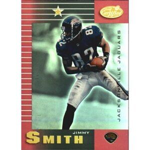 1999 Leaf Certified Mirror Red Jaguars Football Card #41 Jimmy Smith